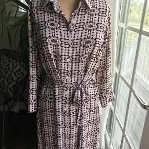 CAbi Shirt Dress With Tie (Size S)